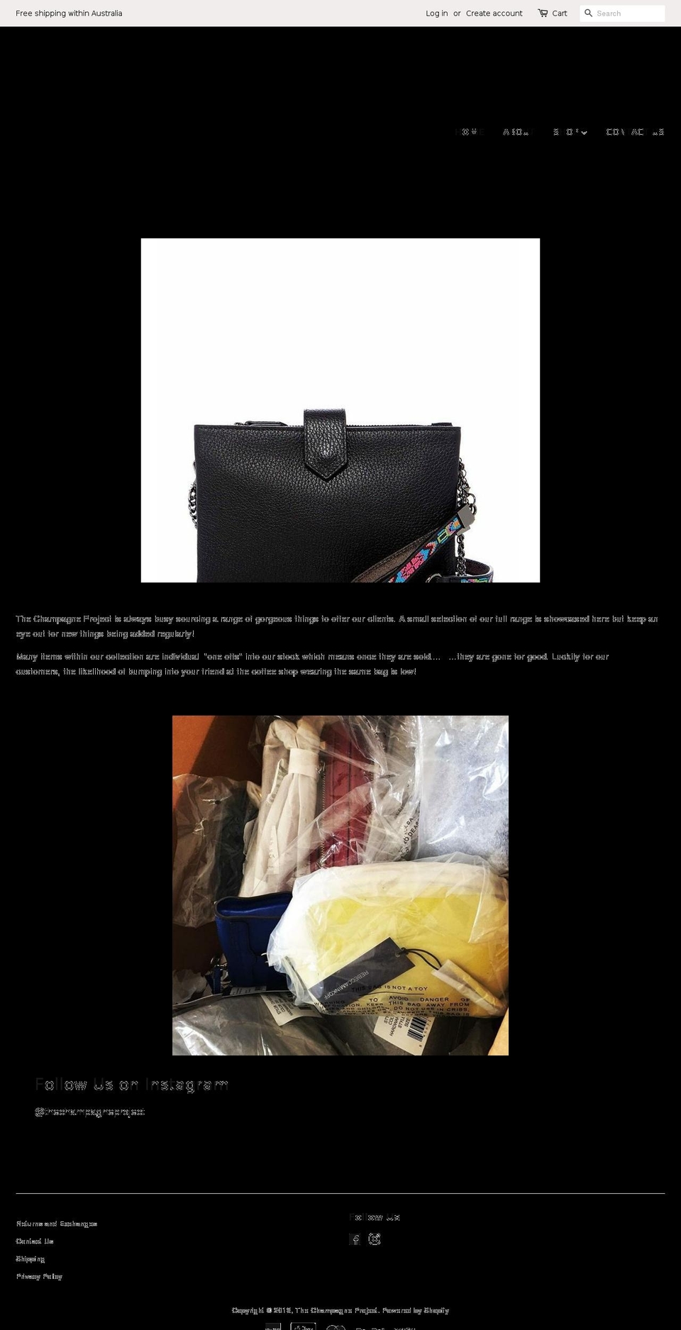 thechampagneproject.net shopify website screenshot