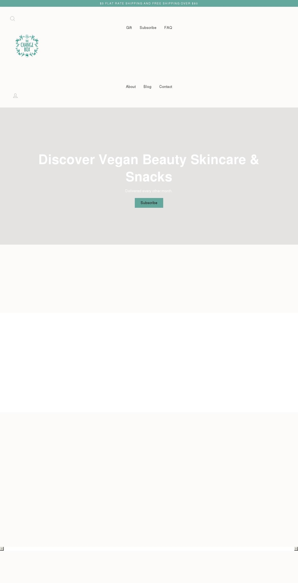 thechangebox.com.au shopify website screenshot
