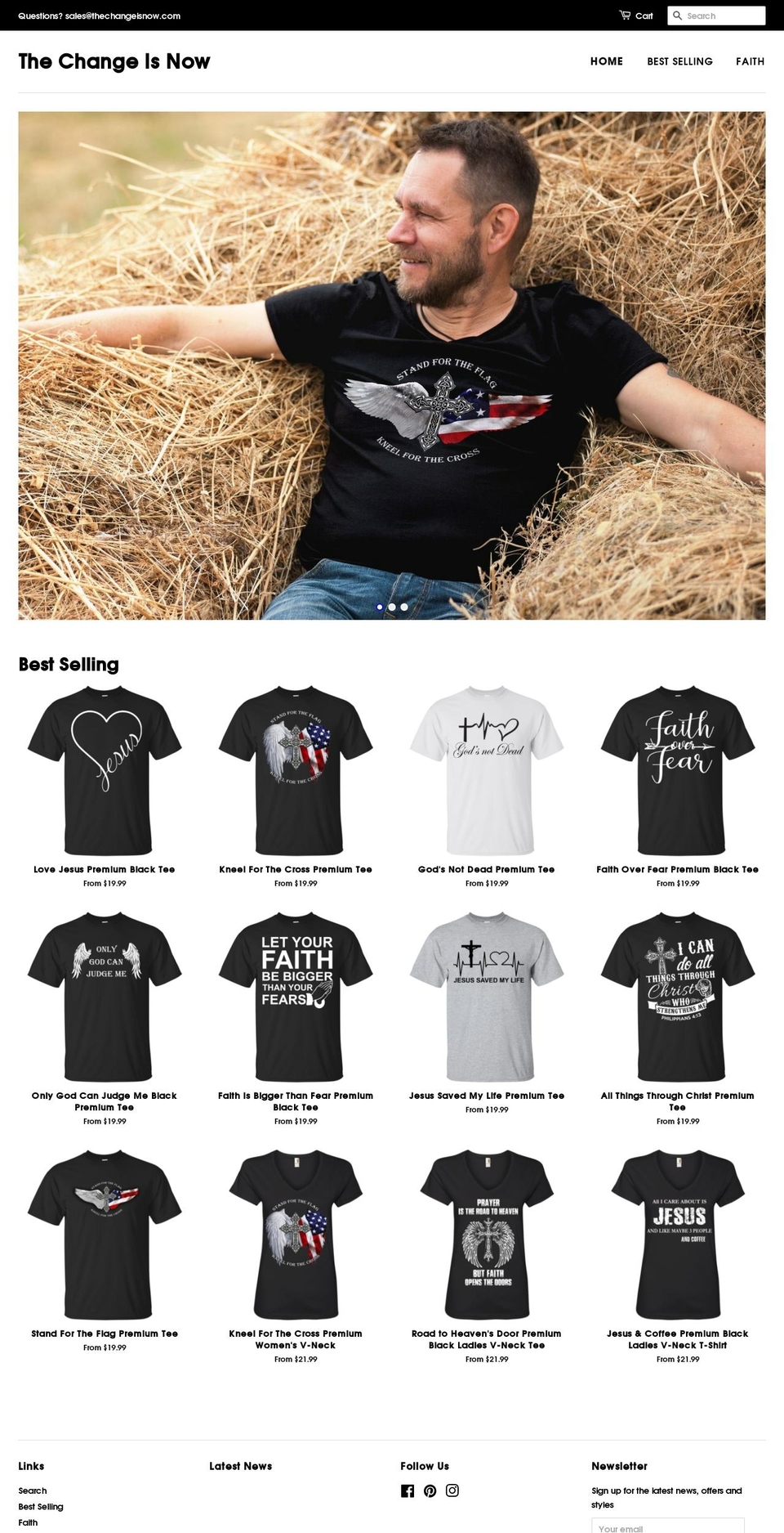 thechangeisnow.com — Shopify storefront screenshot
