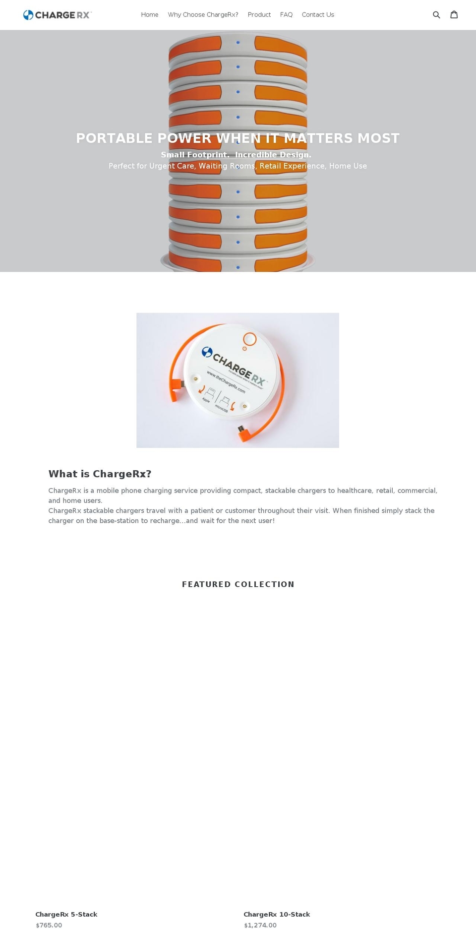 thechargerx.com shopify website screenshot