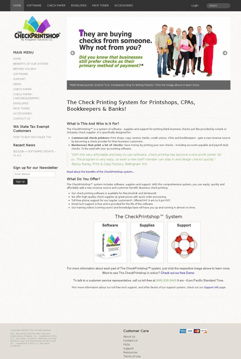 Lucid One Shopify theme site example thecheckprintshop.com