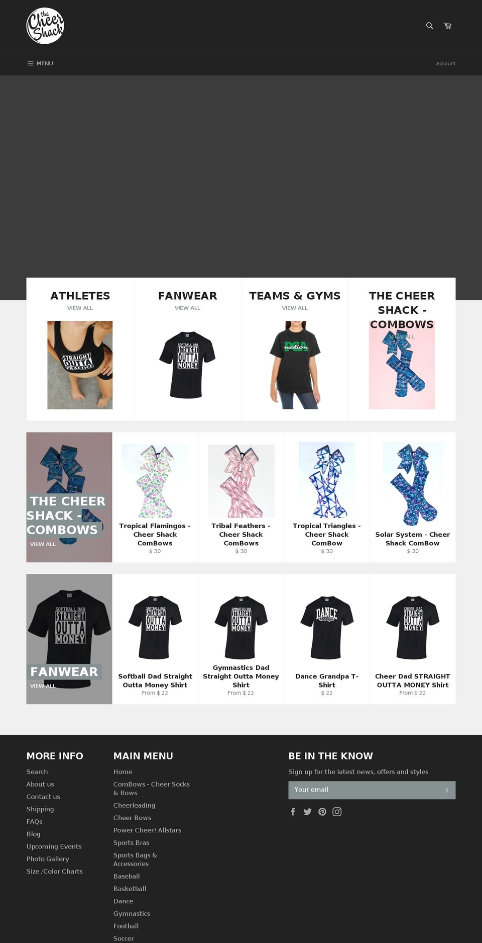 thecheershack.com — Shopify storefront screenshot