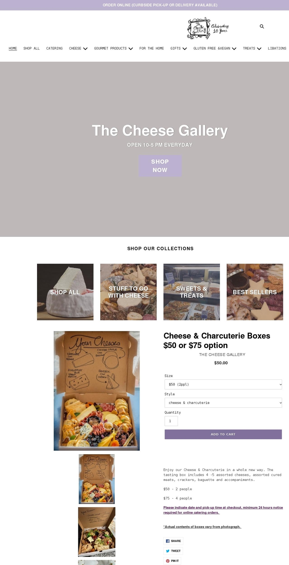 January Update Shopify theme site example thecheesegallery.ca