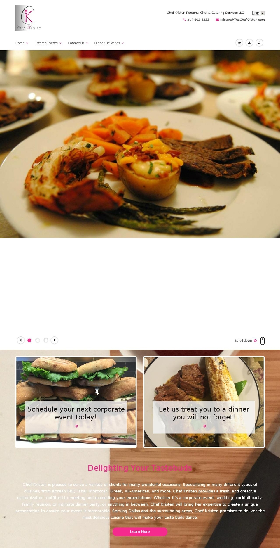 thechefkristen.com shopify website screenshot
