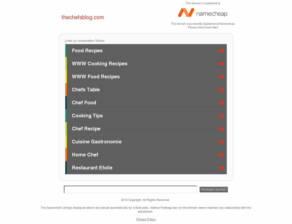 thechefsblog.com — Shopify storefront screenshot