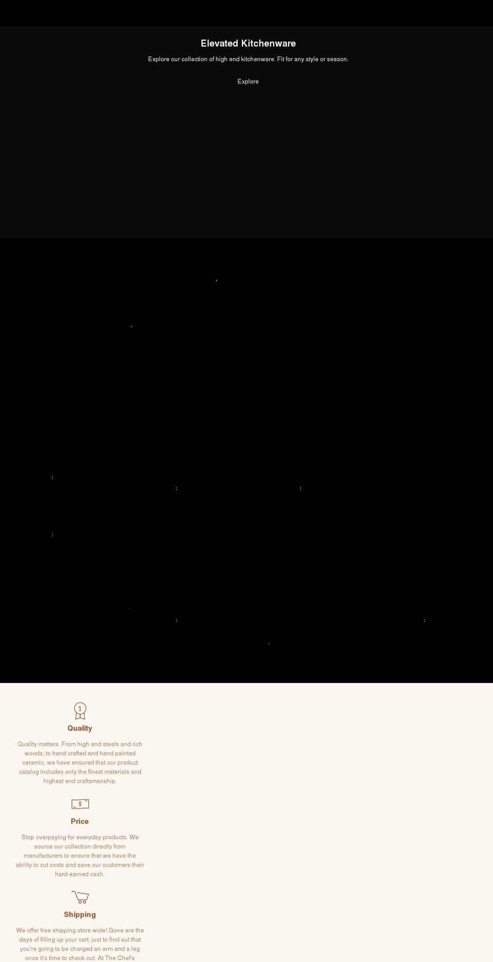 thechefscabinet.com shopify website screenshot