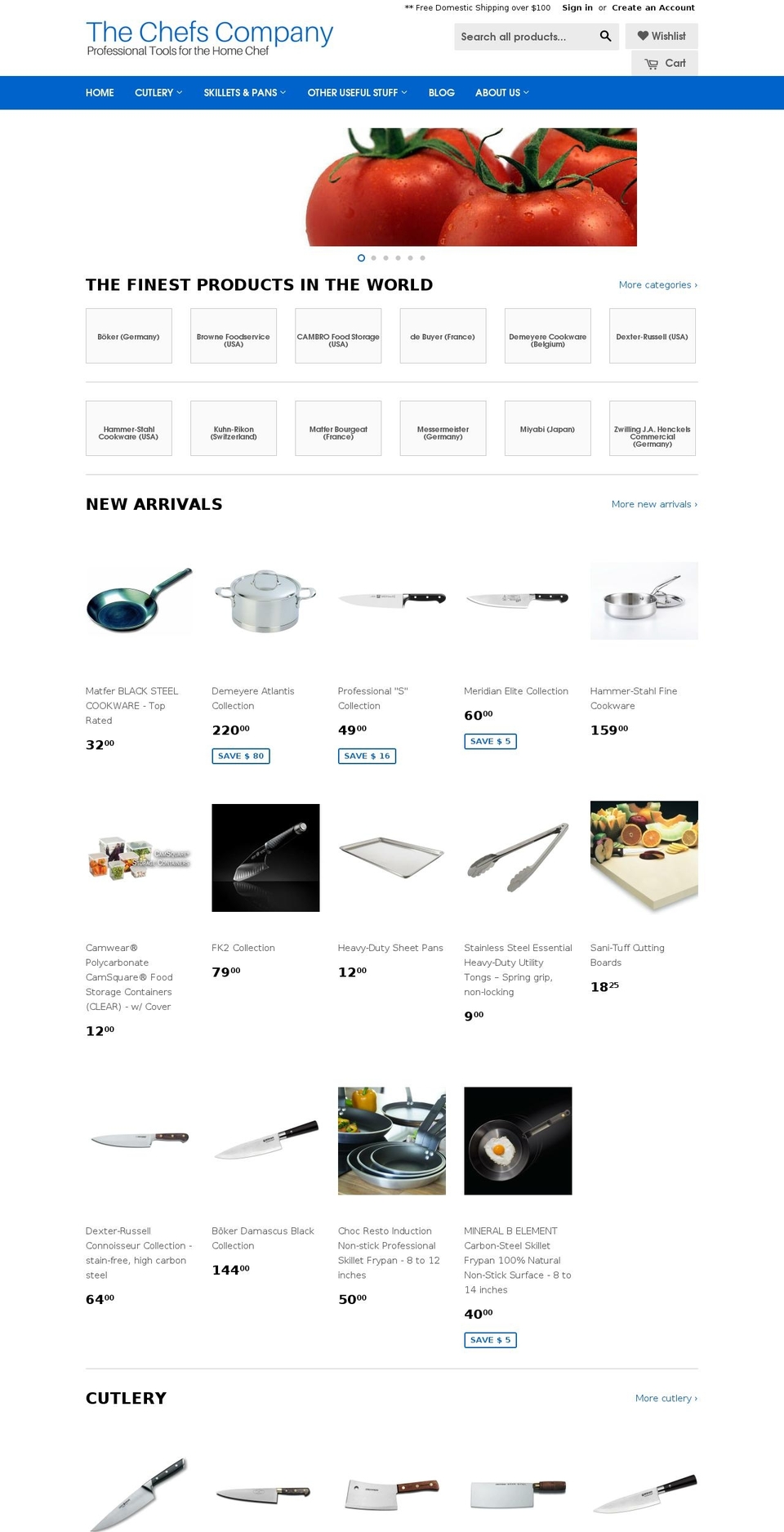 thechefsco.com shopify website screenshot
