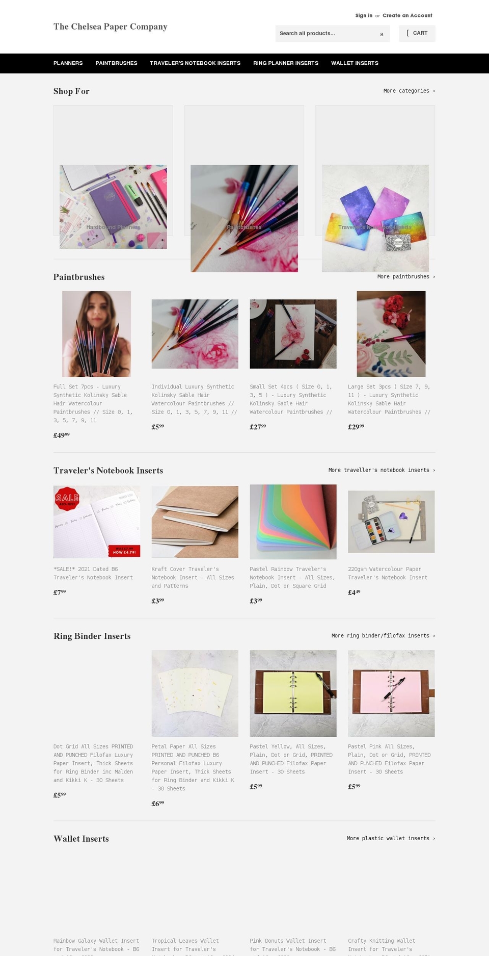 thechelseapapercompany.com shopify website screenshot