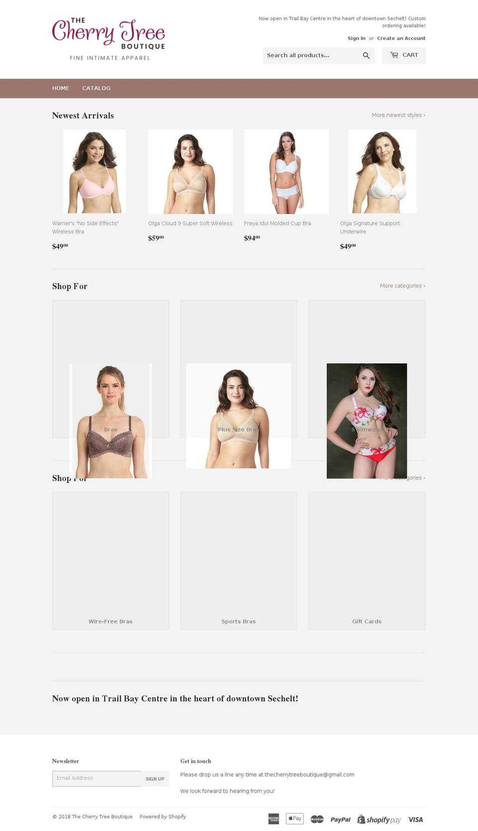 thecherrytreeboutique.com — Shopify storefront screenshot
