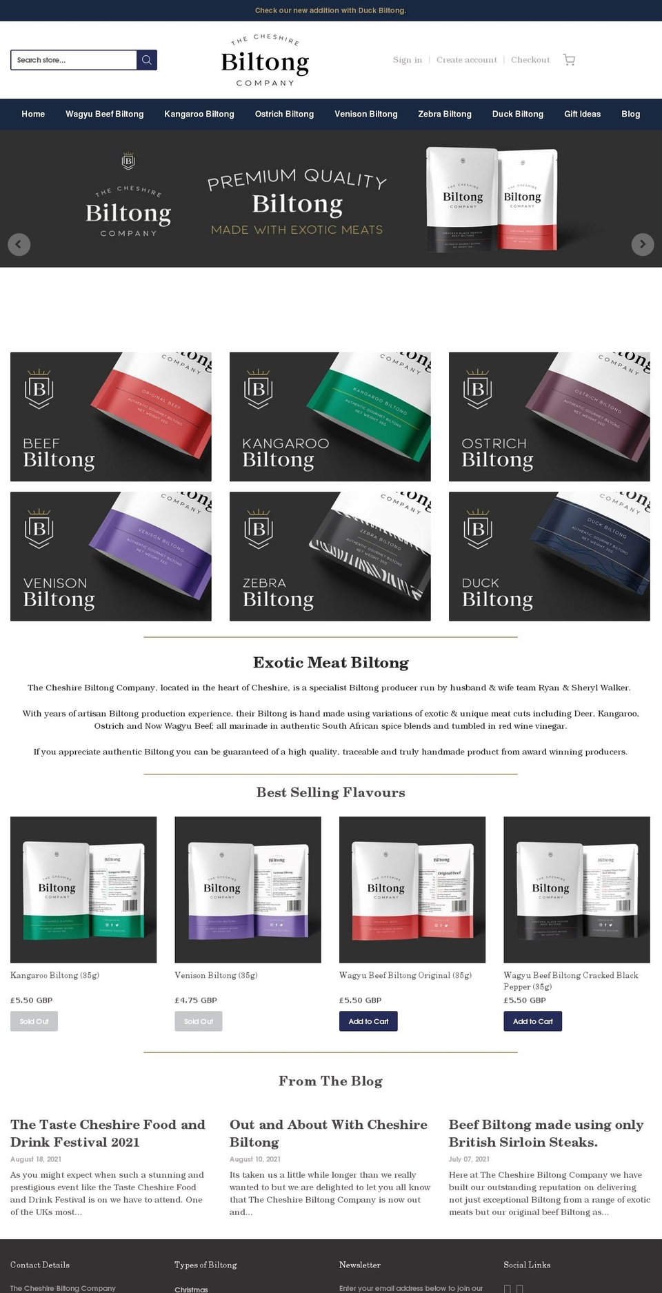 thecheshirebiltongcompany.co.uk shopify website screenshot