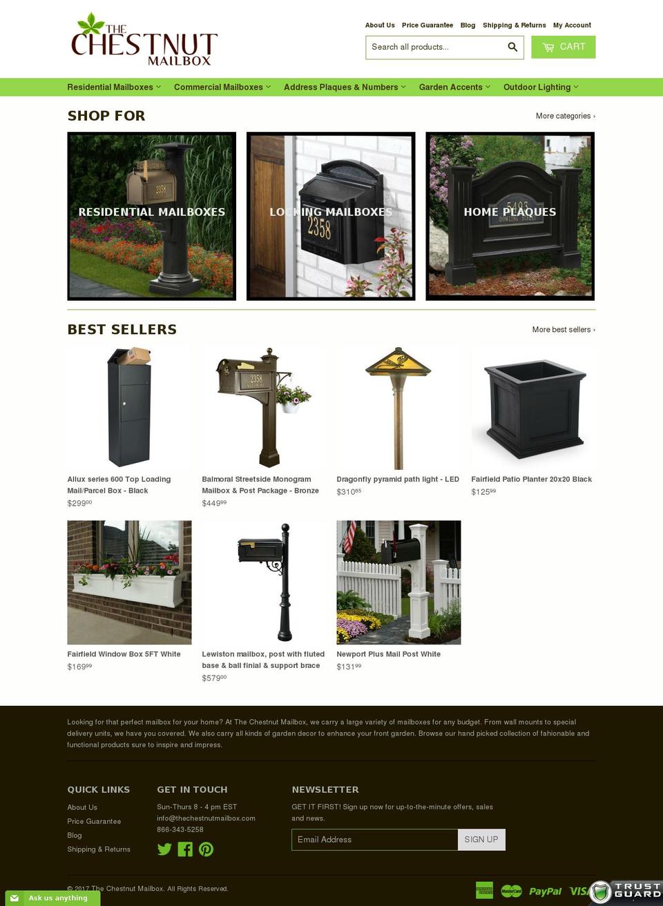 dsl Shopify theme site example thechestnutmailbox.com