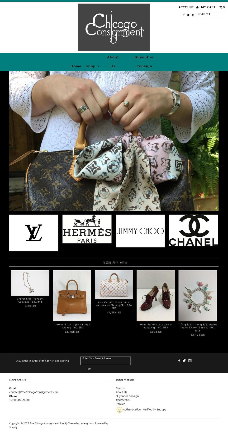 thechicagoconsignment.com shopify website screenshot