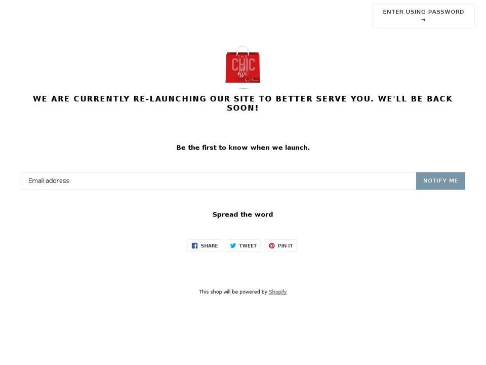 thechicattic.com — Shopify storefront screenshot
