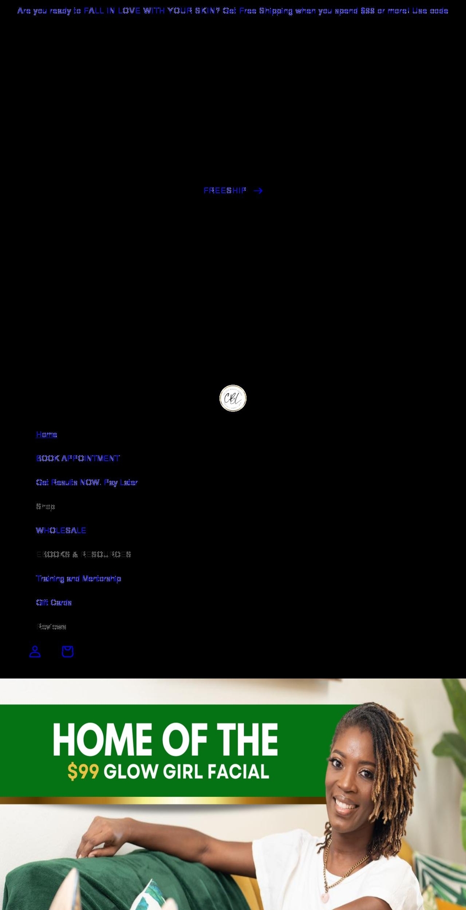 thechicbeautylounge.com shopify website screenshot