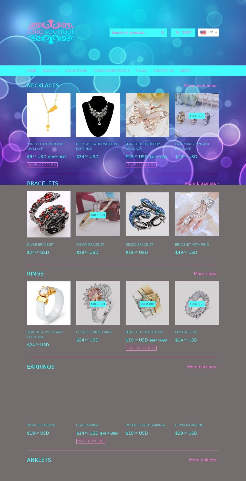 thechicboutique.net shopify website screenshot