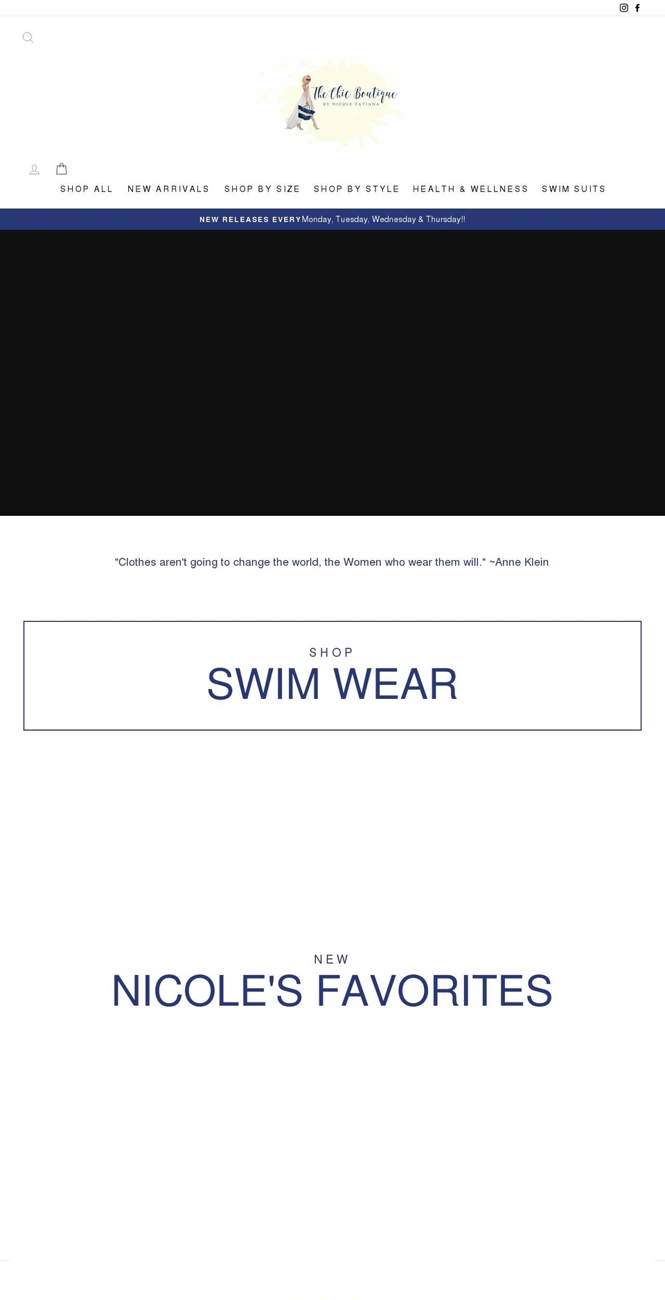 thechicboutiquebynicoletatiana.com shopify website screenshot