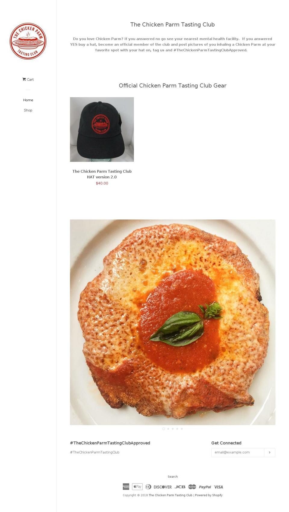 thechickenparmtastingclub.com — Shopify storefront screenshot