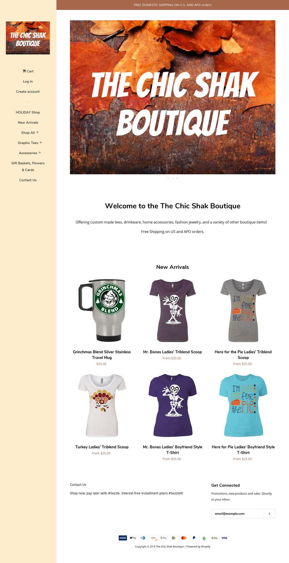 thechicshakboutique.com shopify website screenshot