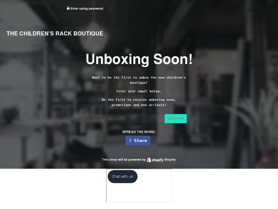 thechildrensrackboutique.com shopify website screenshot