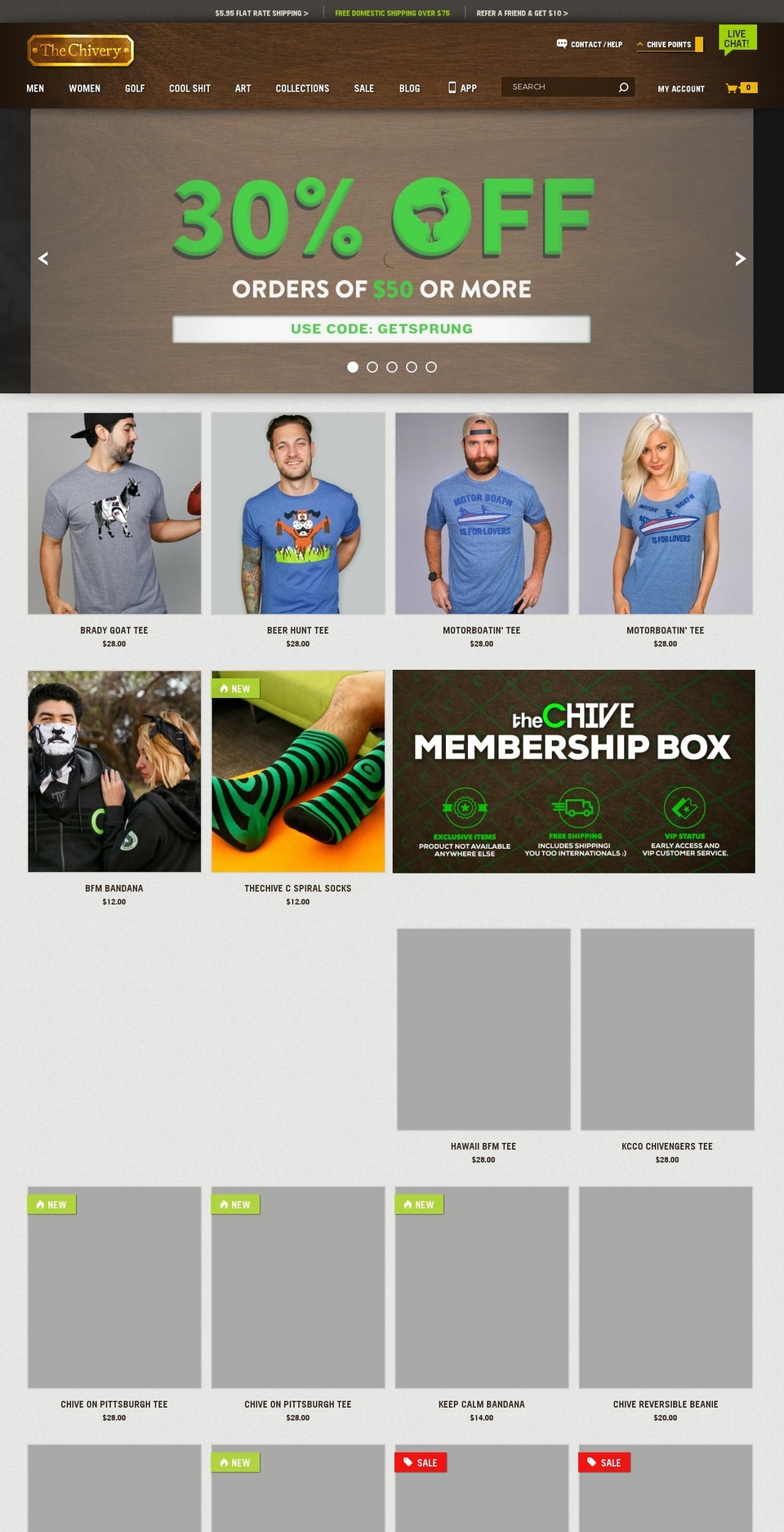 Prestige Shopify theme site example thechivery.myshopify.com
