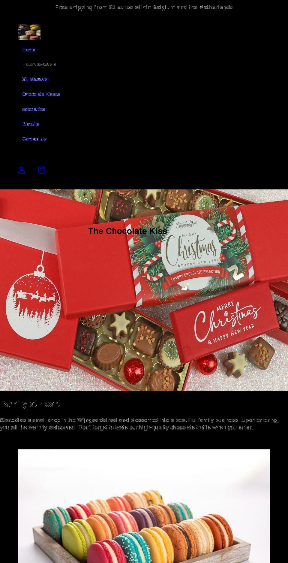 thechocolatekisshop.com shopify website screenshot