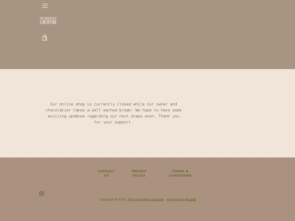 thechocolatelibertine.co.uk shopify website screenshot