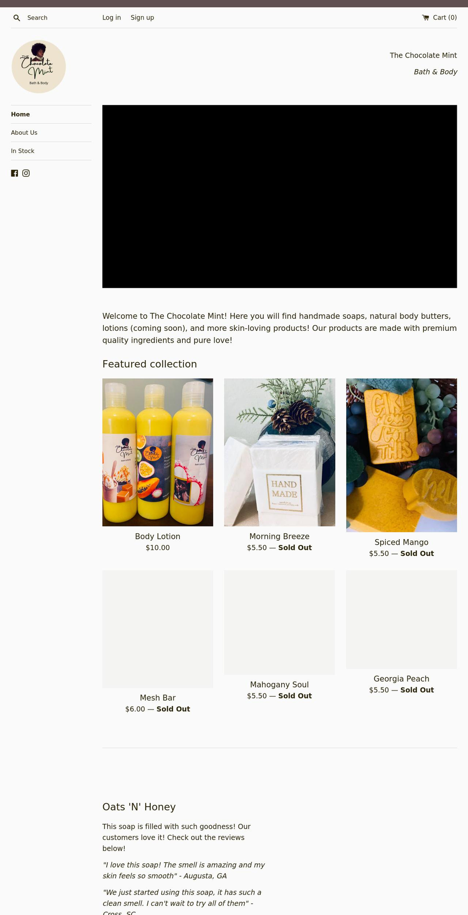 thechocolatemint.com shopify website screenshot
