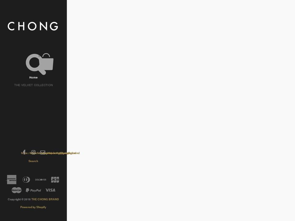 thechongbrand.com shopify website screenshot