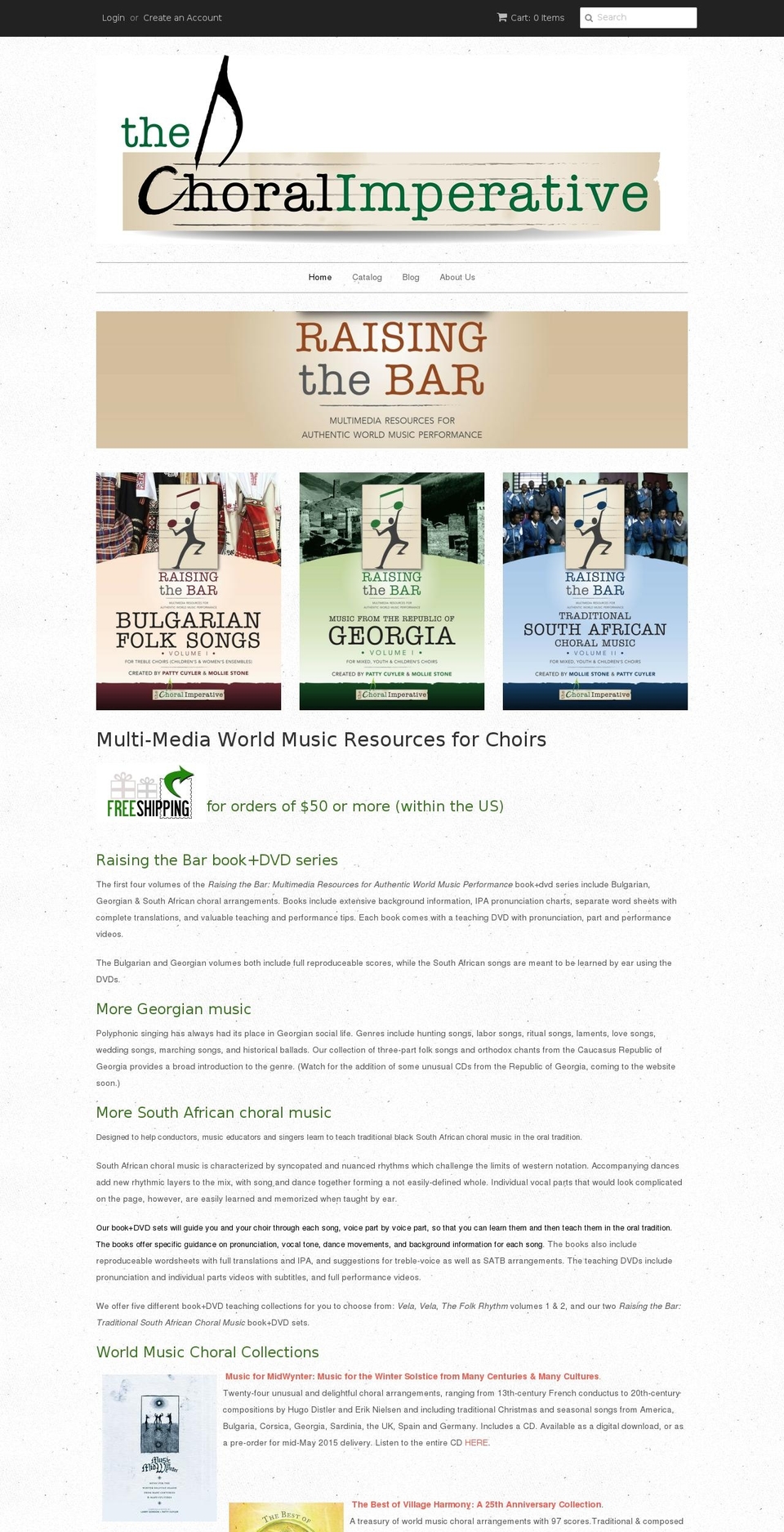 thechoralimperative.com shopify website screenshot