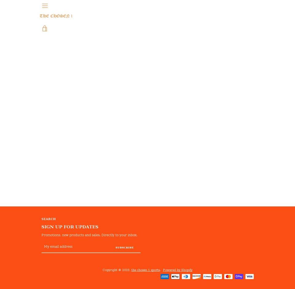 thechosen1.com shopify website screenshot