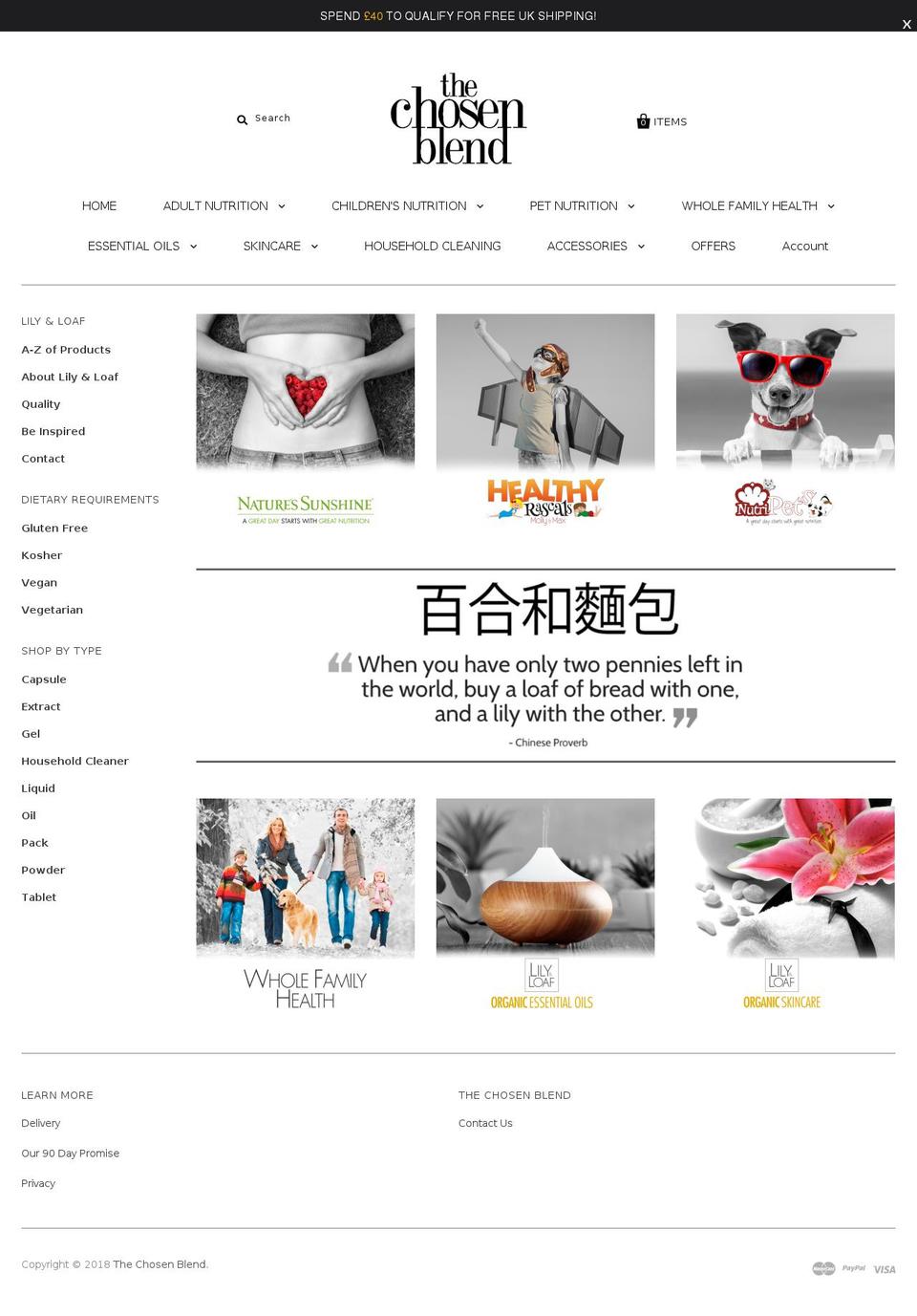 thechosenblend.com — Shopify storefront screenshot