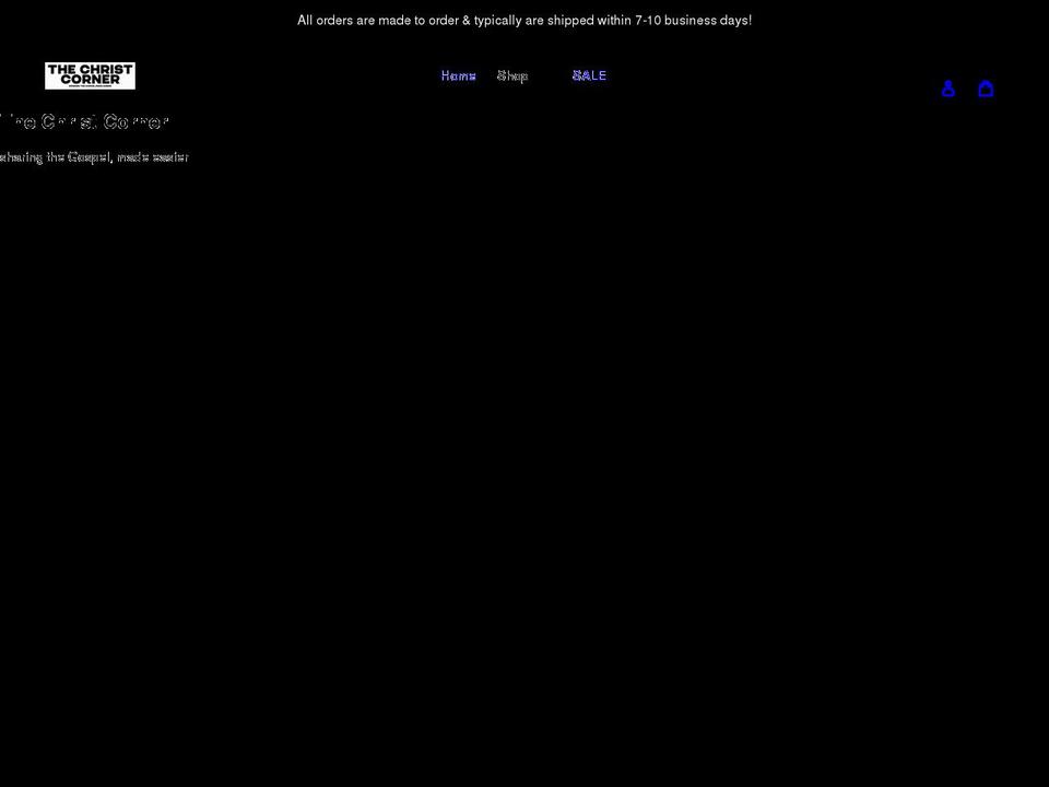 thechristcorner.com shopify website screenshot