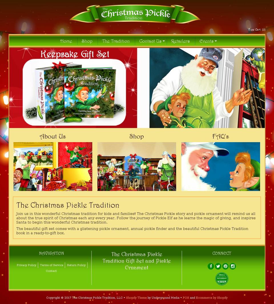 thechristmaspickletradition.com shopify website screenshot