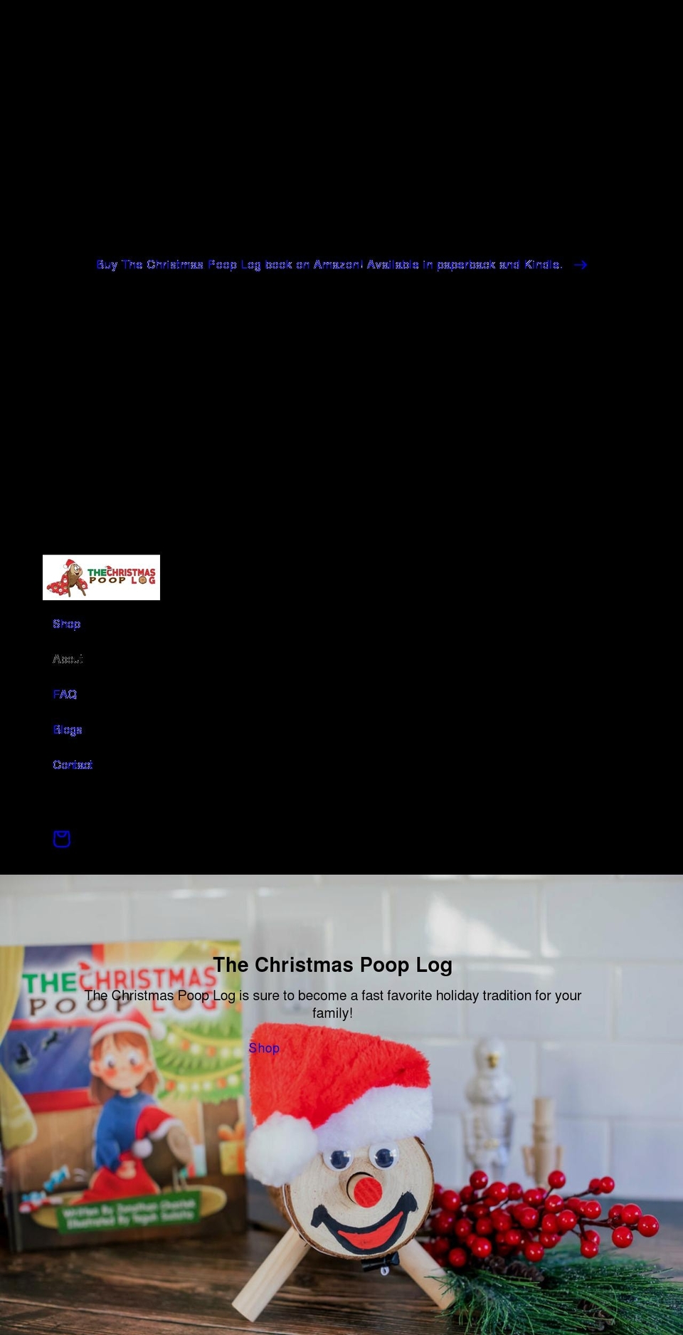 thechristmaspooplog.com shopify website screenshot