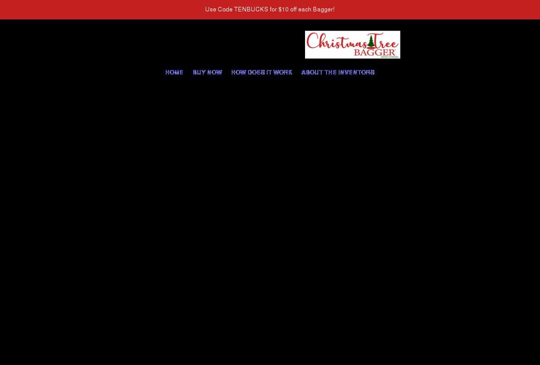 thechristmastreebagger.com shopify website screenshot