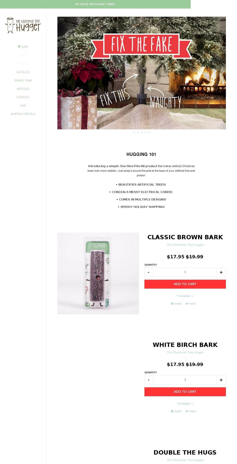 thechristmastreehugger.com shopify website screenshot