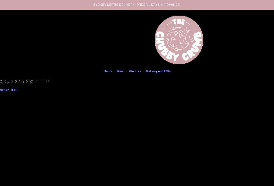 thechubbycrumb.com shopify website screenshot
