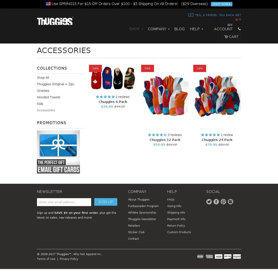 Thuggies Shopify theme site example thechuggie.com