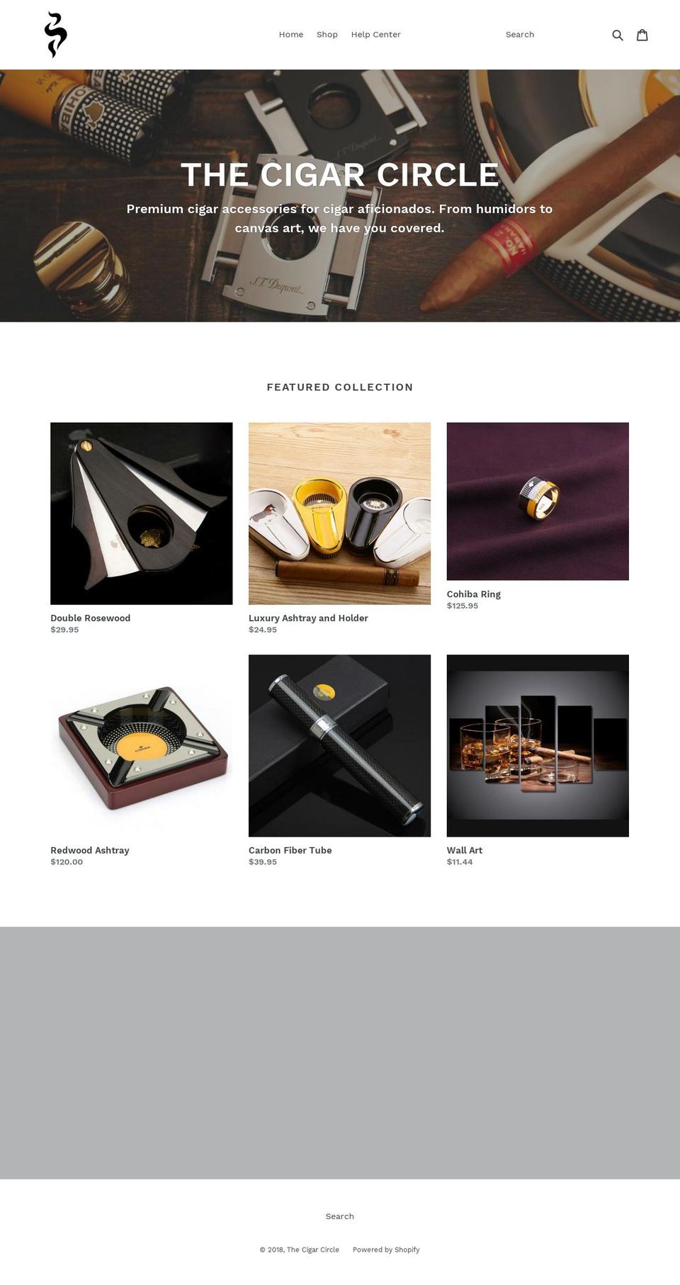 thecigarcircle.com — Shopify storefront screenshot
