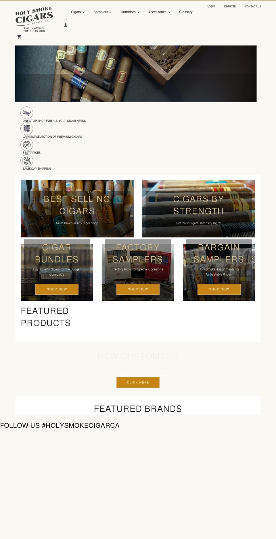 thecigarhub.com shopify website screenshot