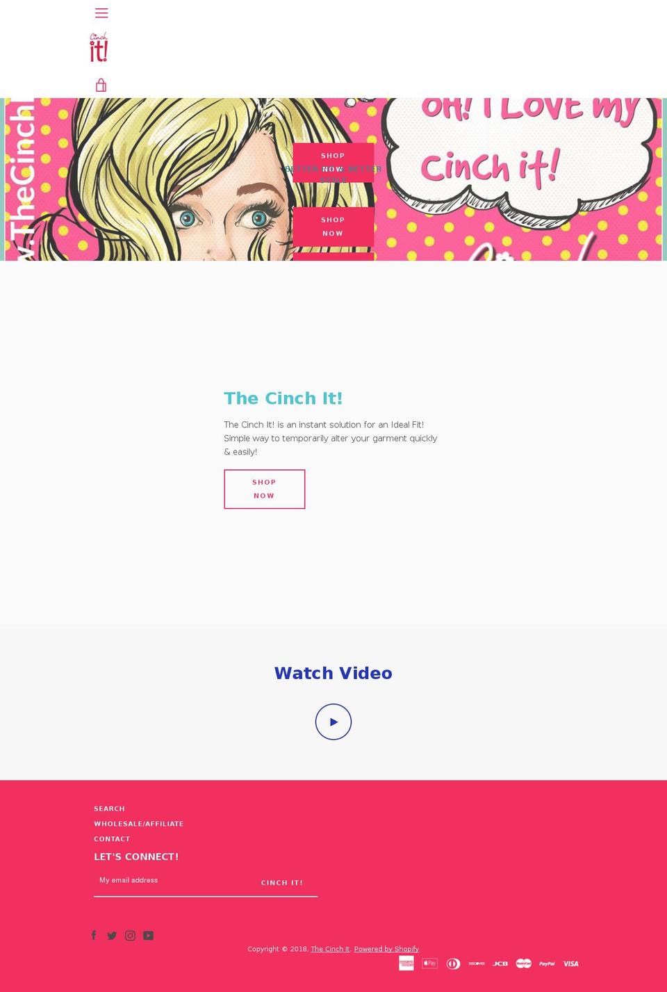 thecinchit.com shopify website screenshot