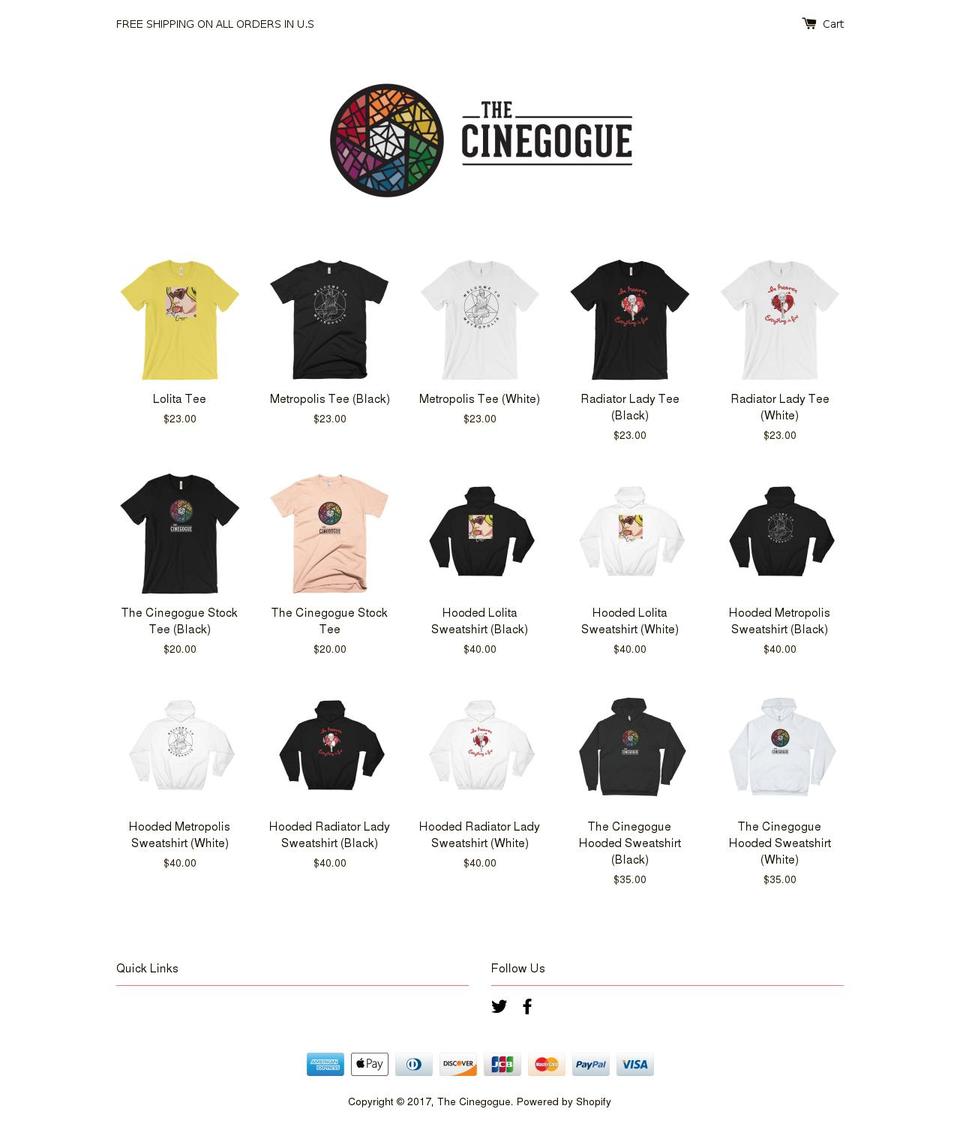 thecinegogueshop.com shopify website screenshot