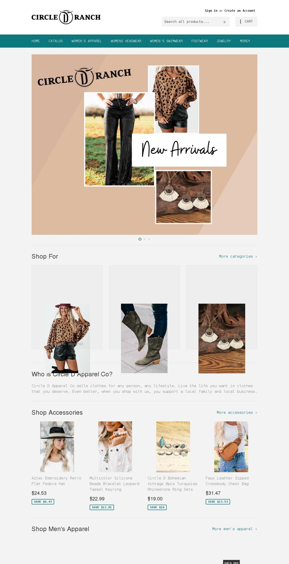 thecircledranch.net shopify website screenshot