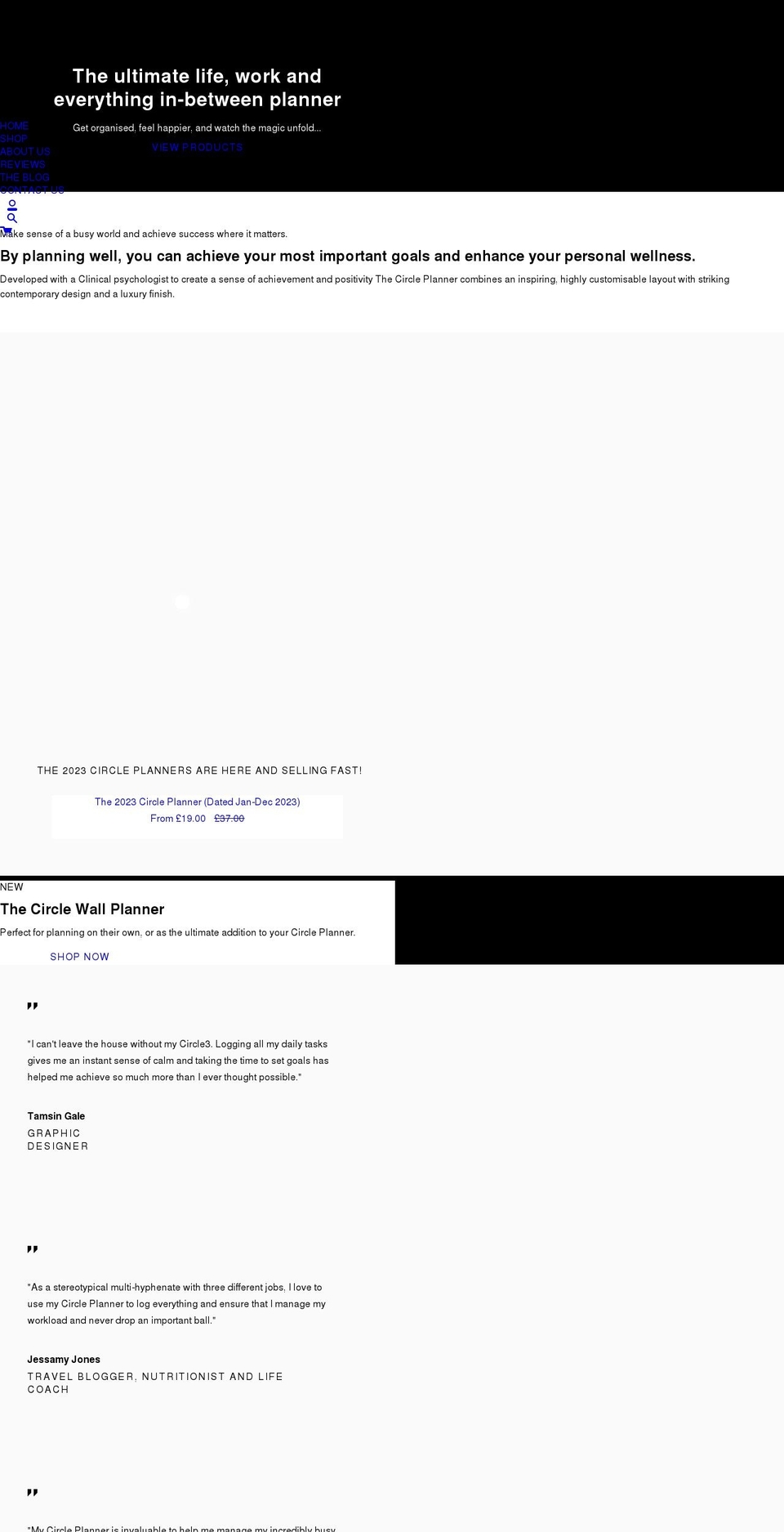 thecircleplanner.com shopify website screenshot