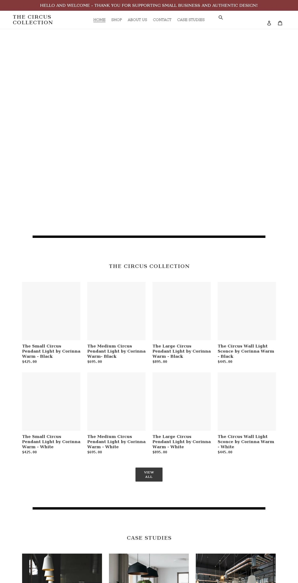 thecircuscollection.com shopify website screenshot