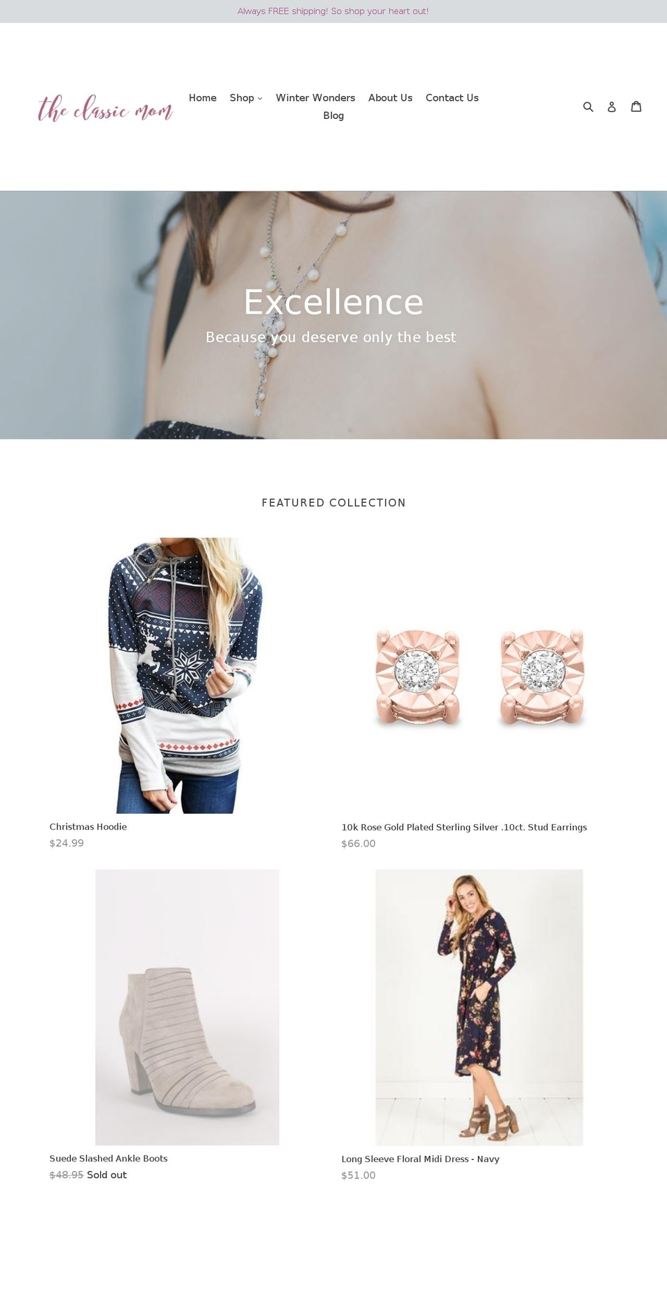 theclassicmom.com — Shopify storefront screenshot