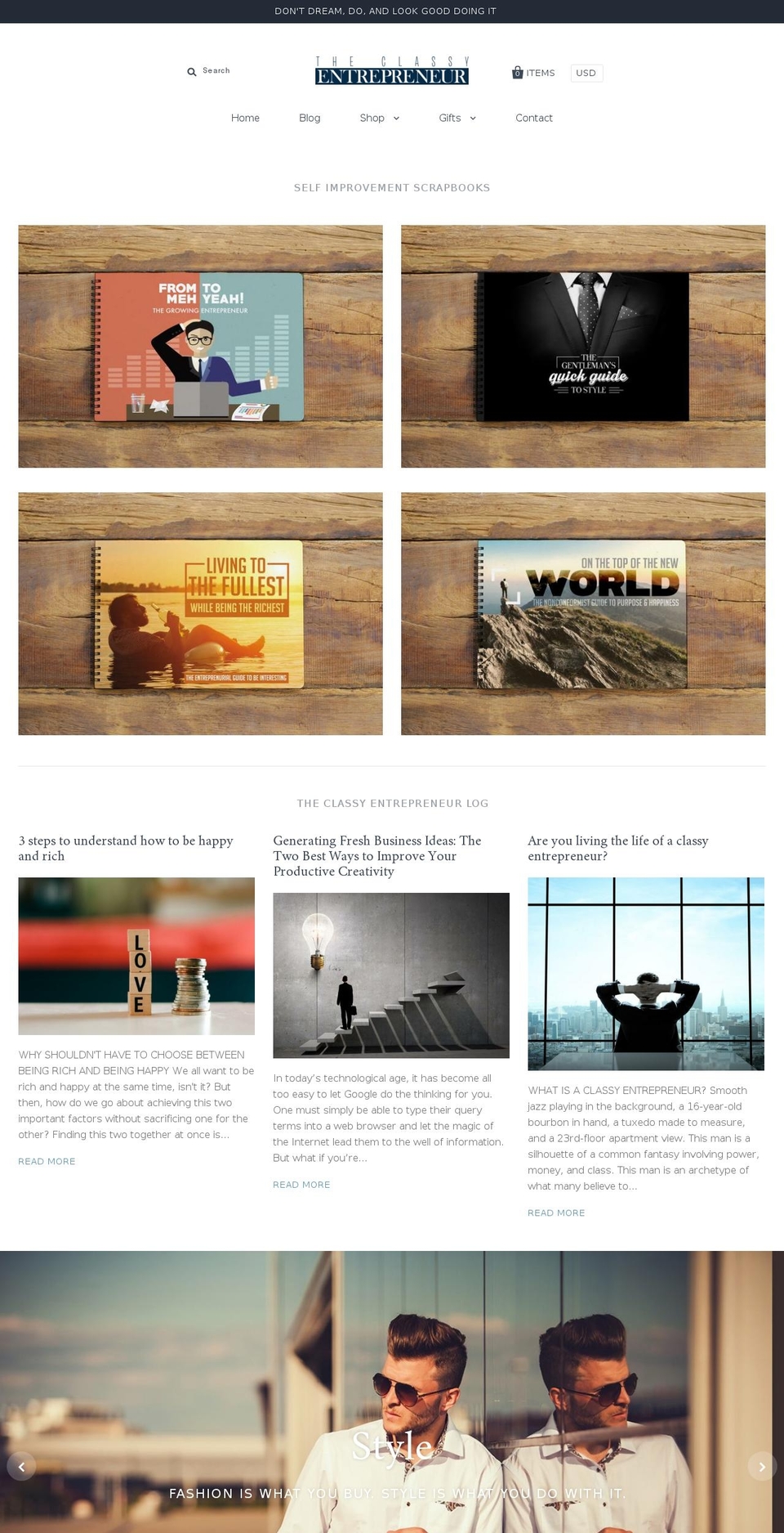 theclassyentrepreneur.com — Shopify storefront screenshot