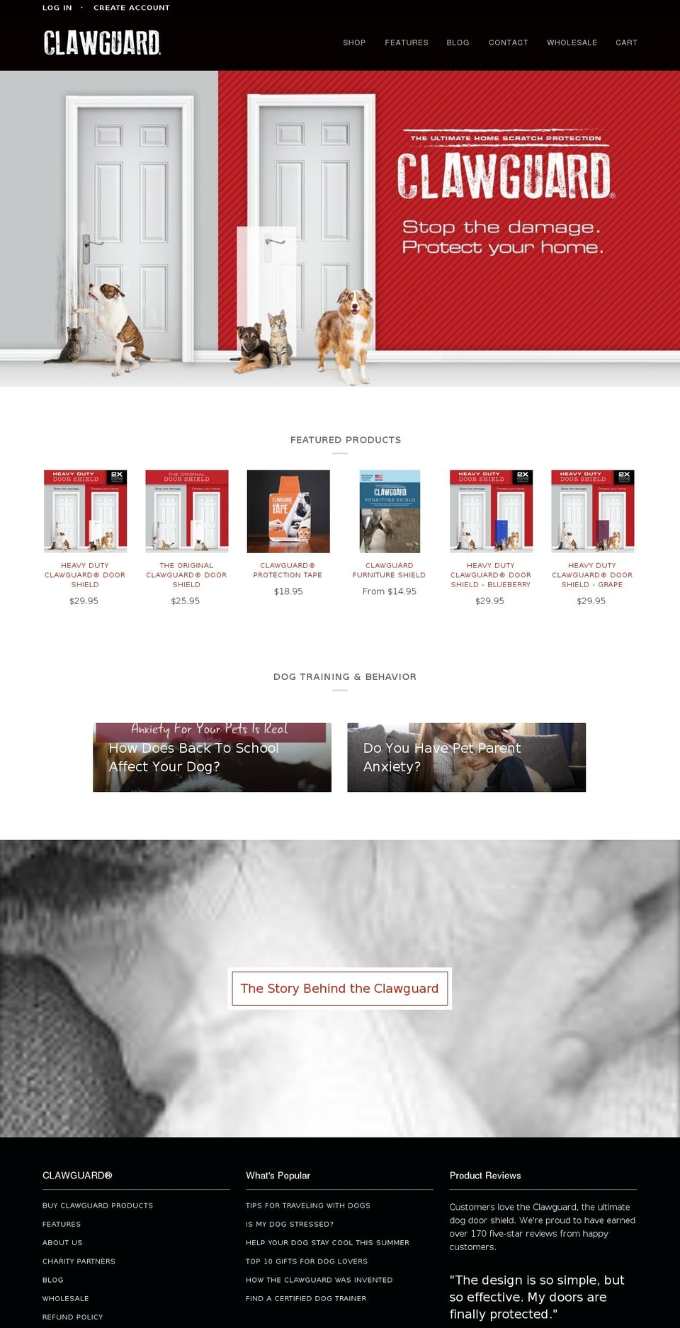 theclawguard.com — Shopify storefront screenshot