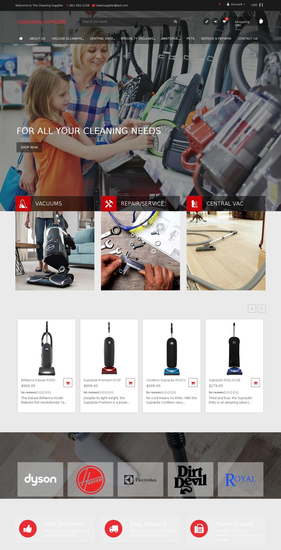 thecleaningsupplier.net shopify website screenshot