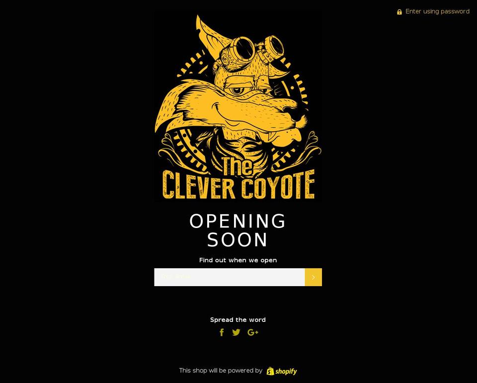 theclevercoyote.com shopify website screenshot